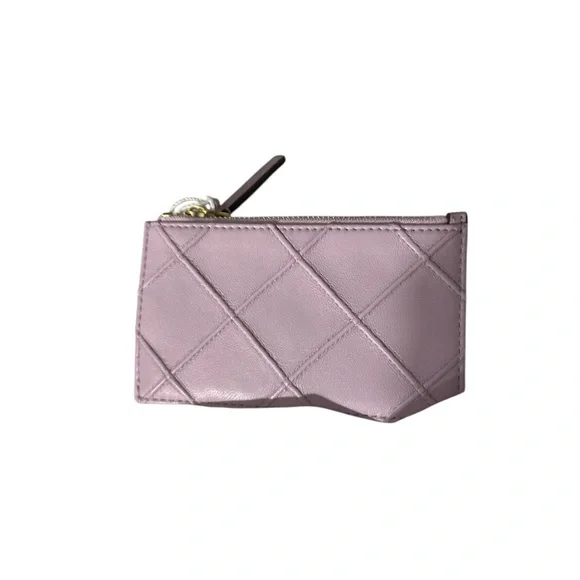 NWT Tory Burch Lilac Card Holder pebbled leather so nice